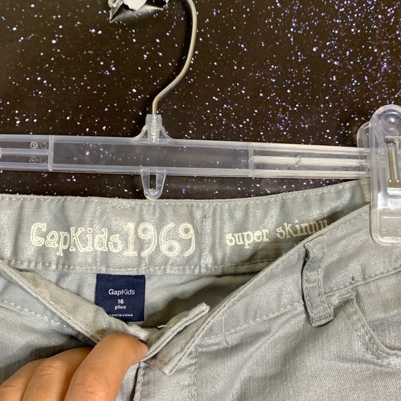 Gapkids- Silver Super Skinny Pants size 16P - Picture 4 of 7